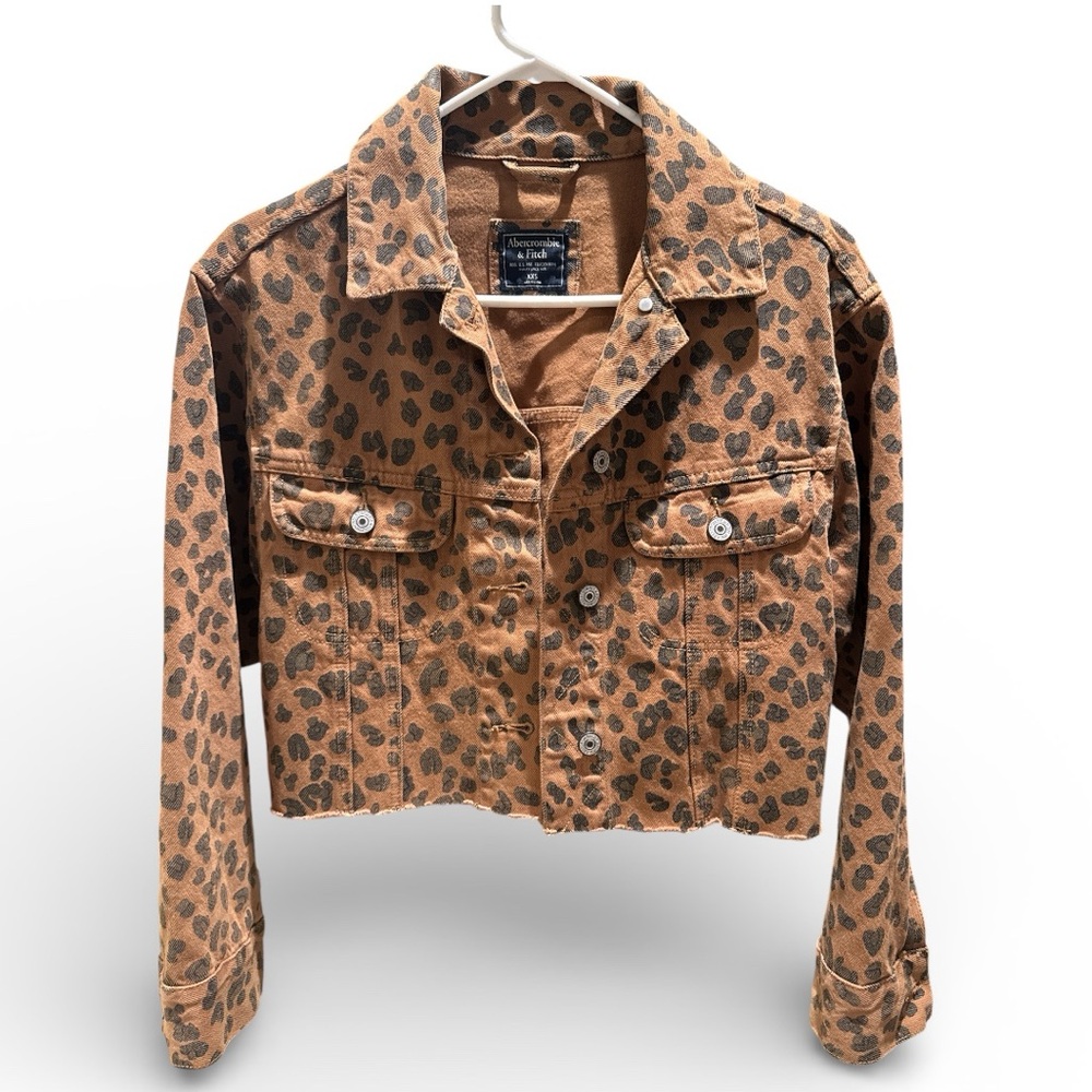 Abercrombie & Fitch Tan Leopard Print Jacket